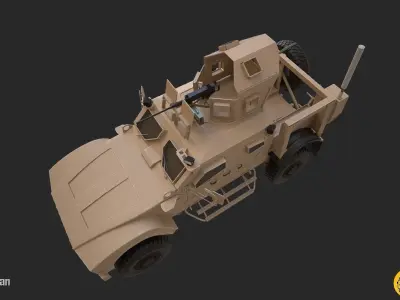 Oshkosh M-ATV Vehicle - Multiple Texture Sets -  3D model