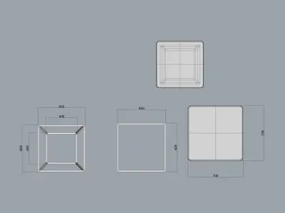 Table contruction with material texturs Free low-poly 3D model