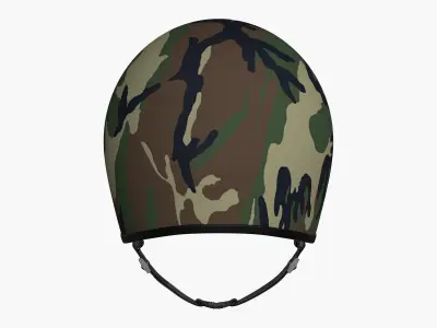 Helmet motorcycle in camouflage 3D model