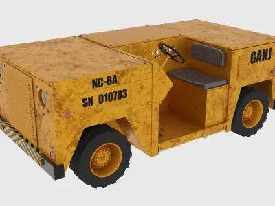 US Navy  Aircraft NC-8A Mobile Electric Power Plant  Tractor Low-poly 3D model