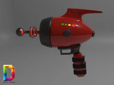 Blaster gun Scifi 3D model