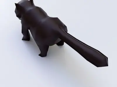 Cat cartoon 3d model  Low-poly 3D model