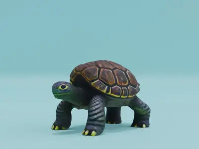 Cute Turtle Low-poly 3D model
