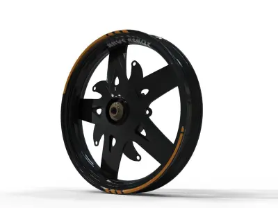 Wheel rims motor alloy auto chrome tuning  3D model