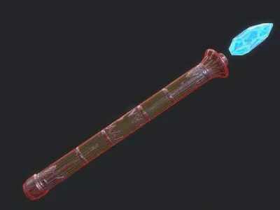Fantasy Stylish- Wand of Ream Low-poly 3D model