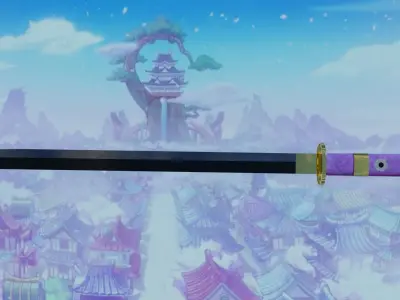 Zoro Enma Sword 3D Model Free low-poly 3D model