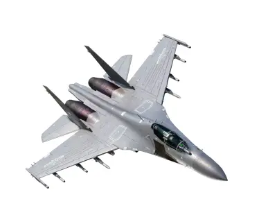PBR Chinese Shenyang J-16 multirole fighter J16 Flanker Low-poly 3D model
