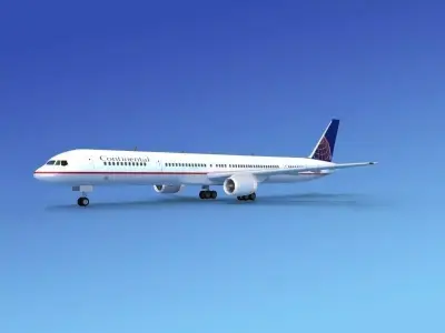 Boeing 757-300 Continental  3D model