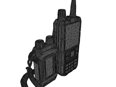 Modern Tactical Radio WalkieTalkie 3D model