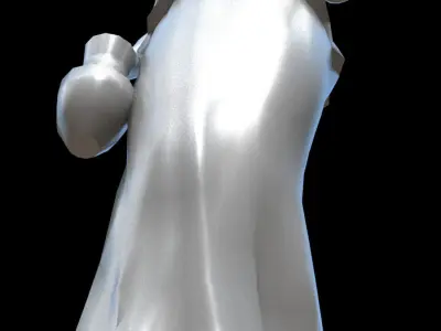 Victorian Statue Low-poly 3D model