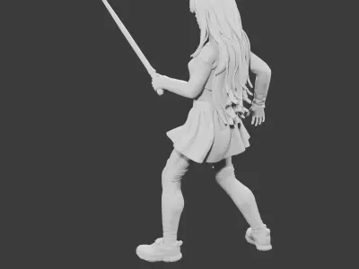 Petite Sci-Fi Sword Wielder 3D print model