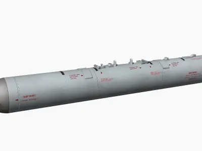 B13L Soviet Russian Aircraft 122MM Rocket Pod PBR Game Model Low-poly 3D model