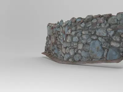 Rock Wall - Game Ready 3D Model - 8K Textures Low-poly 3D model