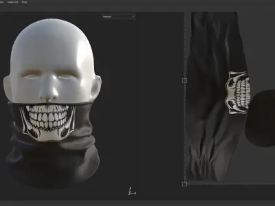 Military scarf 3D model