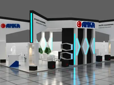 Exhibition Stand - ST0026 3D model