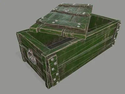 old chest Low-poly 3D model get