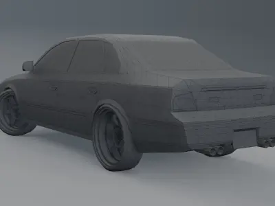 Nissan President G50 JS Free low-poly 3D model