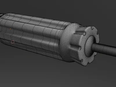 Simple Fat-blade Screwdriver Free 3D model