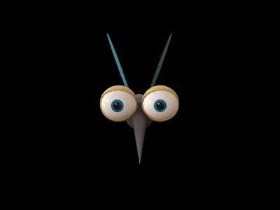 Asset - Cartoons - Animal - Insect - Mosquito - Rig 3D model