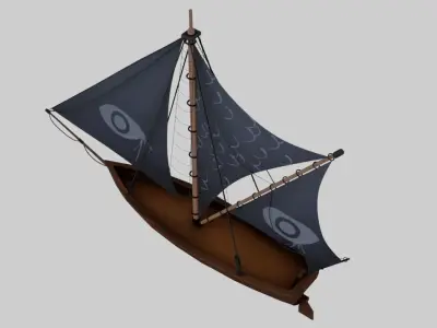 Super Boat Low-poly 3D model