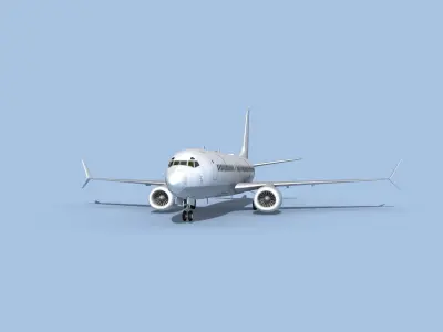 Boeing 737-800 Max Unmarked 2 3D model