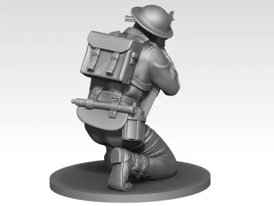 British soldier ww2 07 3D print model