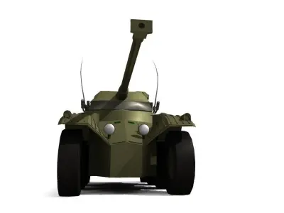 EBR-75 Reconnaissance Vehicle Low-poly 3D model