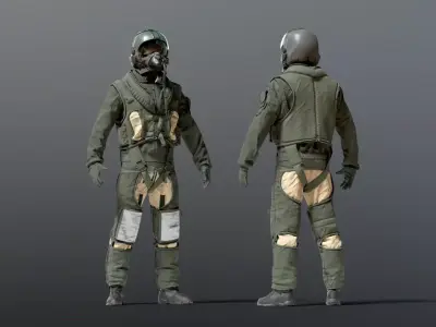 FLIGHT SUIT 90s Pilot 3D model