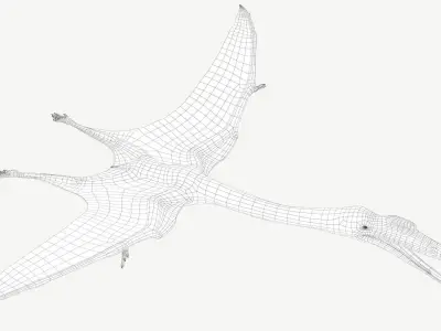 Quetzalcoatlus dinosaur Low-poly 3D model