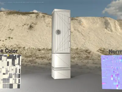 Electrical Distribution Cabinet 112 Low-poly 3D model