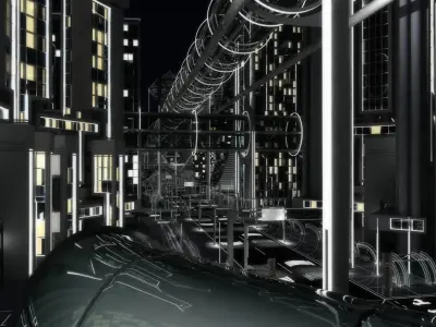 Future City HD 8 Night 3D model