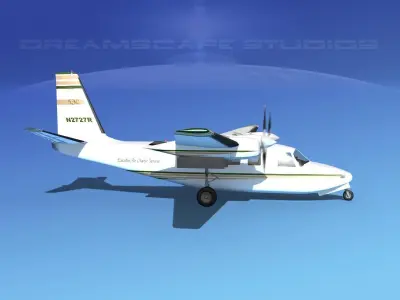 Aero Commander 500 V04 3D model