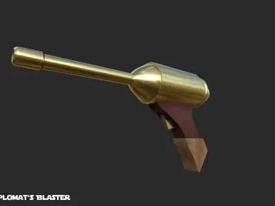 ELG 3A Diplomat Blaster Star Wars Weapon Free low-poly 3D model
