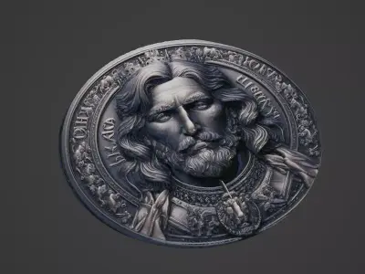 Richard the Lionheart Medallion 3D print model