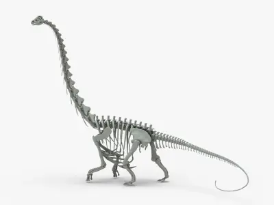 Argentinosaurus Rigged Skeleton Low-poly 3D model