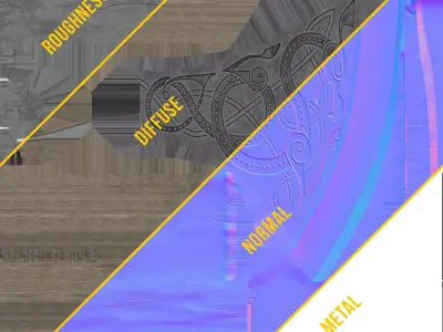 Huskarl Axe Low-poly 3D model