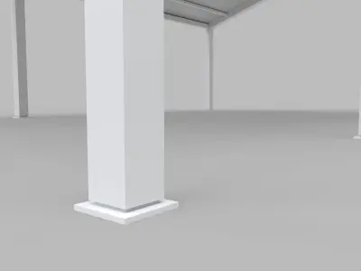 Large Tent Low-poly 3D model