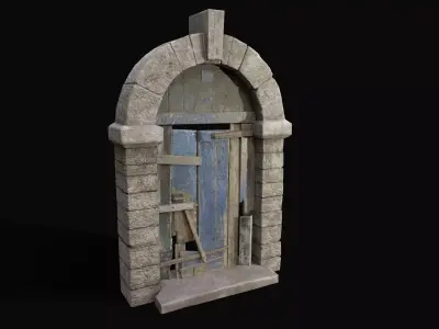 Medieval Door  Low-poly 3D model