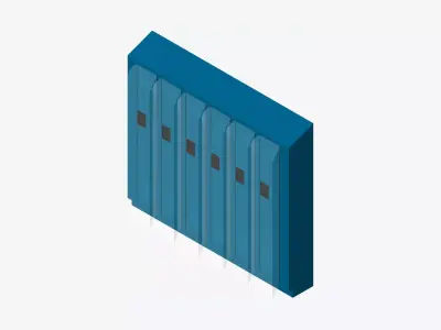 Locker Multi - Metal - Locka - Classic Extra Low-poly 3D model