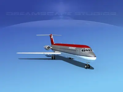 Douglas DC-9-40 Northwest Airlines 3D model