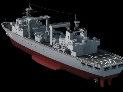 886 Qiandaohu Type 903 Comprehensive Supply Ship Chinese People  3D model
