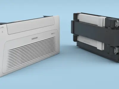 Samsung WindFree Cassette Air Conditioner White 3D model