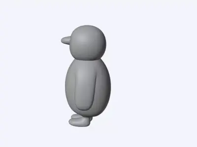 Cute Penguin 3d model Low-poly 3D model