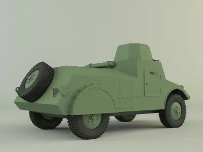 Morris 2 military Vehicle 3D model