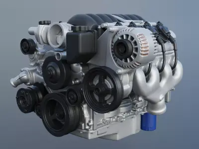 GM LS3 V8 Engine 3D print model