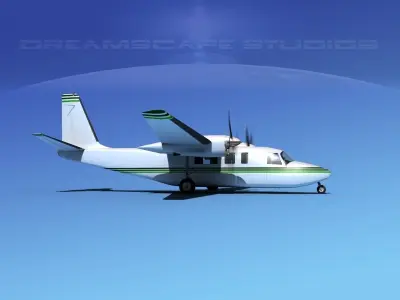 Rockwell Turbo Commander 690 V17 3D model