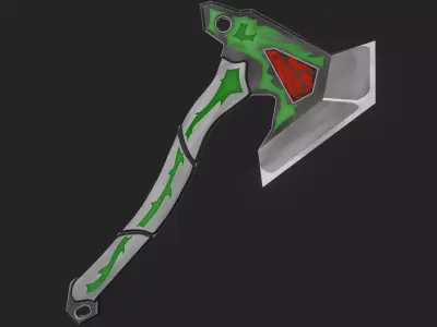 Tomahawk axe Low-poly 3D model