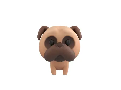 Character195 Pug  3D model