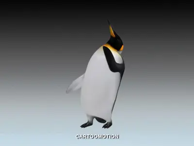 Emperor penguin Low-poly 3D model