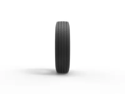 Semi truck tire 9 Scale 1 to 25 3D print model